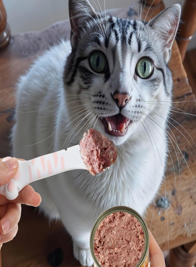 guduling 2 Pcs Cat Food Spatula,Cat Spoons for Wet Food,Cute Silicone Pet Can Opener with Cats Paw Handle,5.1 X 1.57 In Pet Spatula Scoop Mixing Spoons for Cats Dog Wet Dry Foods Pets Supplies - Image 4